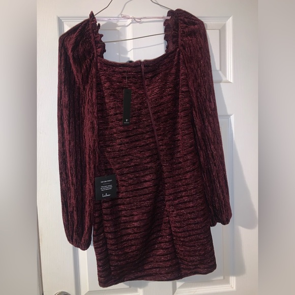 Lulus red velvet dress - Picture 3 of 5
